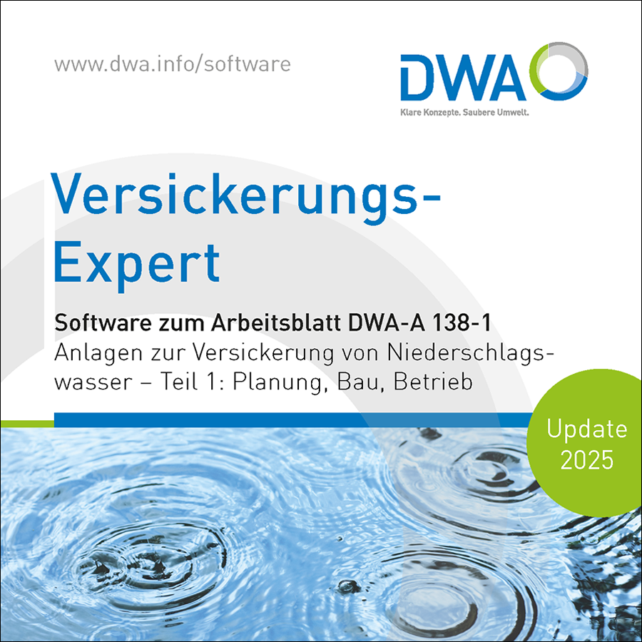 Versickerungs-Expert - Software zum DWA-A 138-1 (Oktober 2024) - Version 6  Updatepreis für Kunden der Vorgängerversion 5